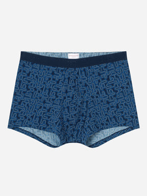 Men's Boxer Briefs Geometric Pima Cotton Stretch Navy