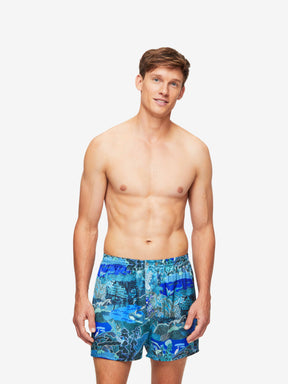 Men's Classic Fit Boxers Brindisi 86 Silk Satin Multi