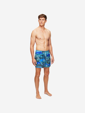 Men's Classic Fit Boxers Brindisi 86 Silk Satin Multi