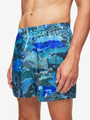 Men's Classic Fit Boxers Brindisi 86 Silk Satin Multi