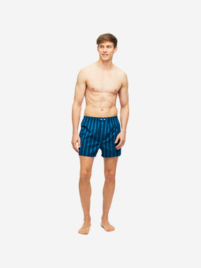 Men's Classic Fit Boxers Royal 218 Cotton Navy