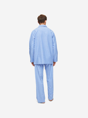 Men's Classic Fit Pyjamas Arran 20 Brushed Cotton Blue