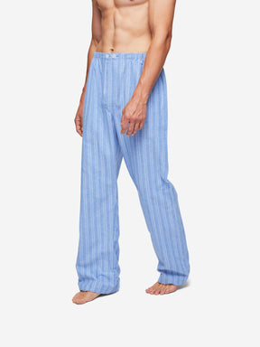 Men's Classic Fit Pyjamas Arran 20 Brushed Cotton Blue