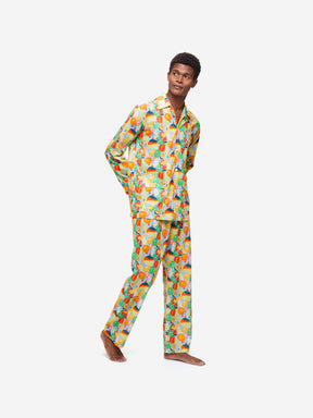Men's Classic Fit Pyjamas Ledbury 49 Cotton Batiste Multi