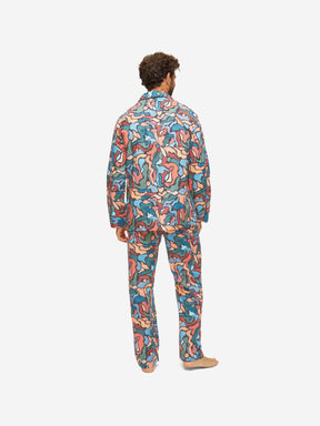 Men's Classic Fit Pyjamas Ledbury 61 Cotton Batiste Multi