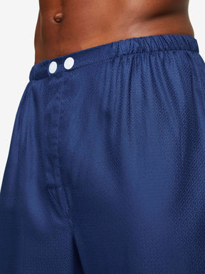 Men's Classic Fit Pyjamas Lombard 6 Cotton Jacquard Navy