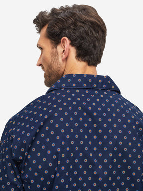 Men's Classic Fit Pyjamas Nelson 90 Cotton Batiste Navy