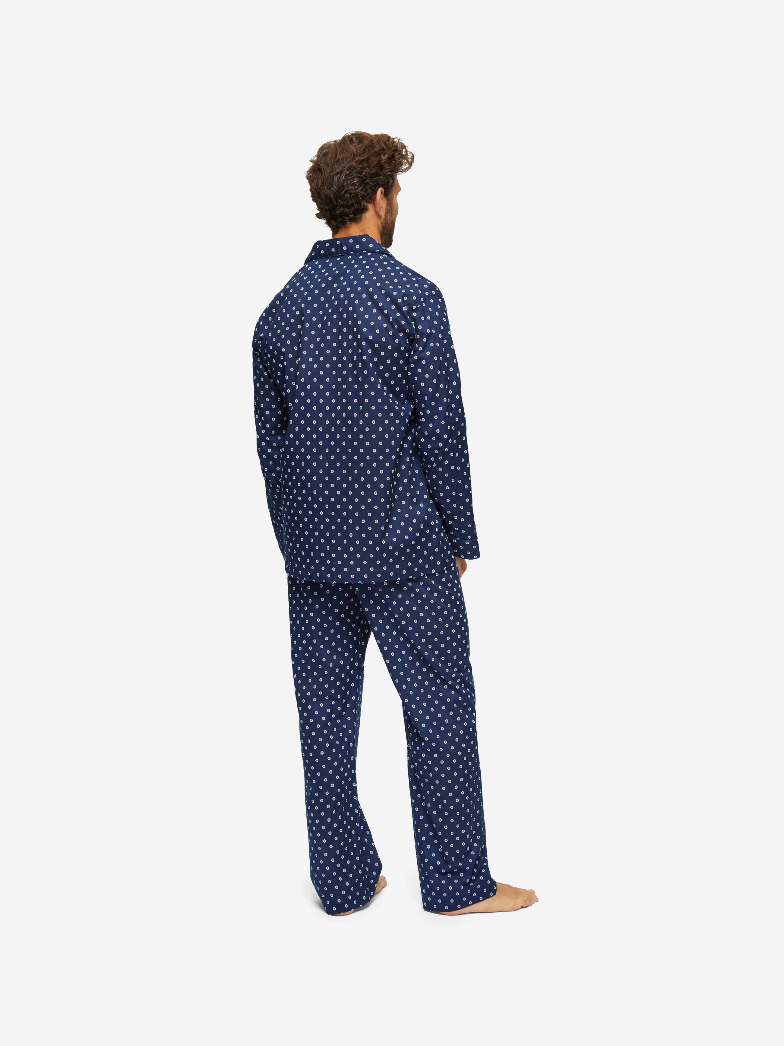 Men's Classic Fit Pyjamas Nelson 93 Cotton Batiste Navy