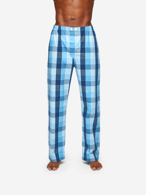 Men's Classic Fit Pyjamas Ranga 45 Brushed Cotton Blue