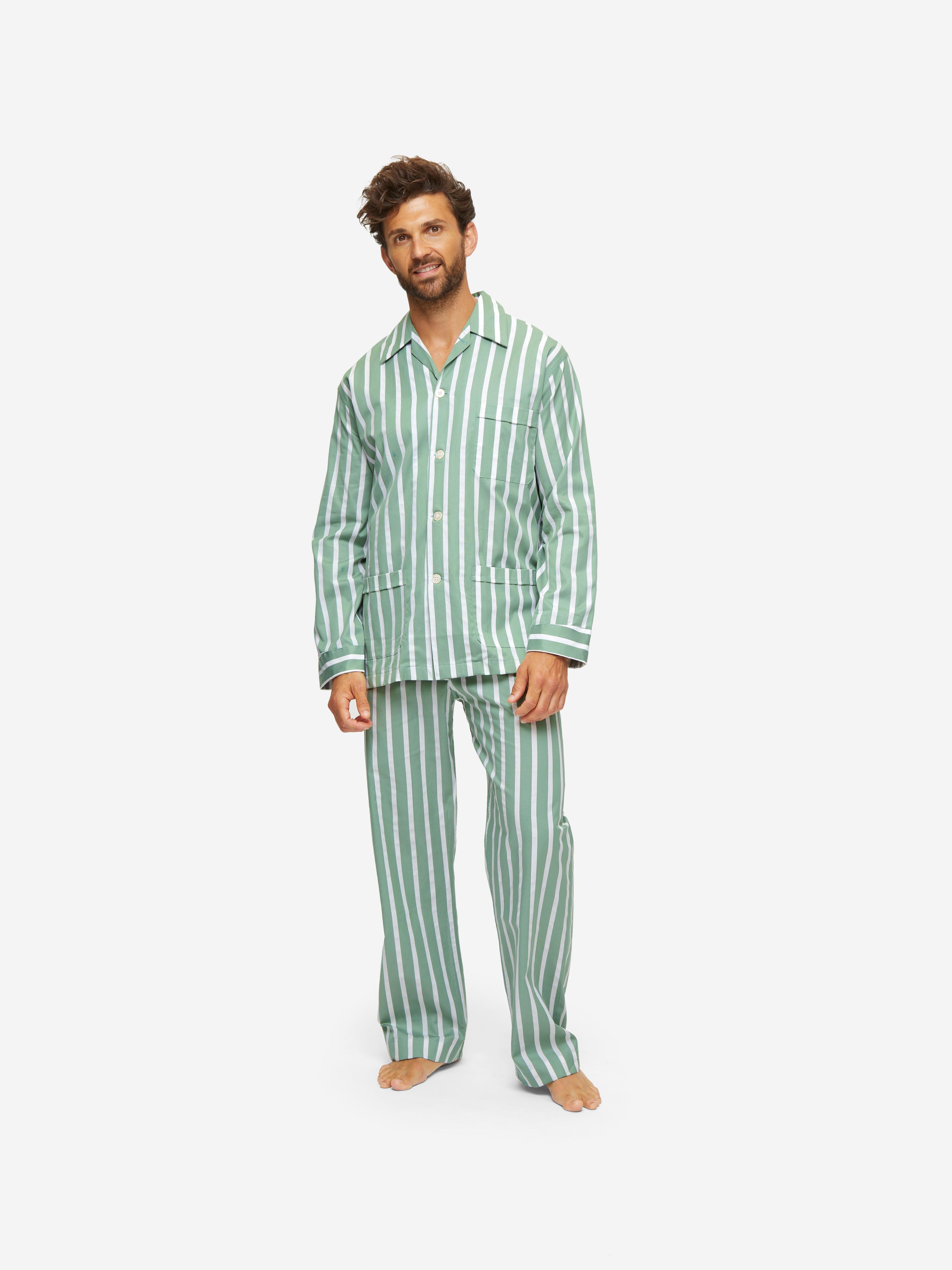 Men's Classic Fit Pyjamas Royal 219 Cotton Green
