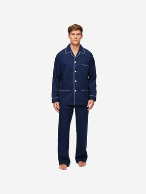 Men's Classic Fit Pyjamas Royal 40 Cotton Navy