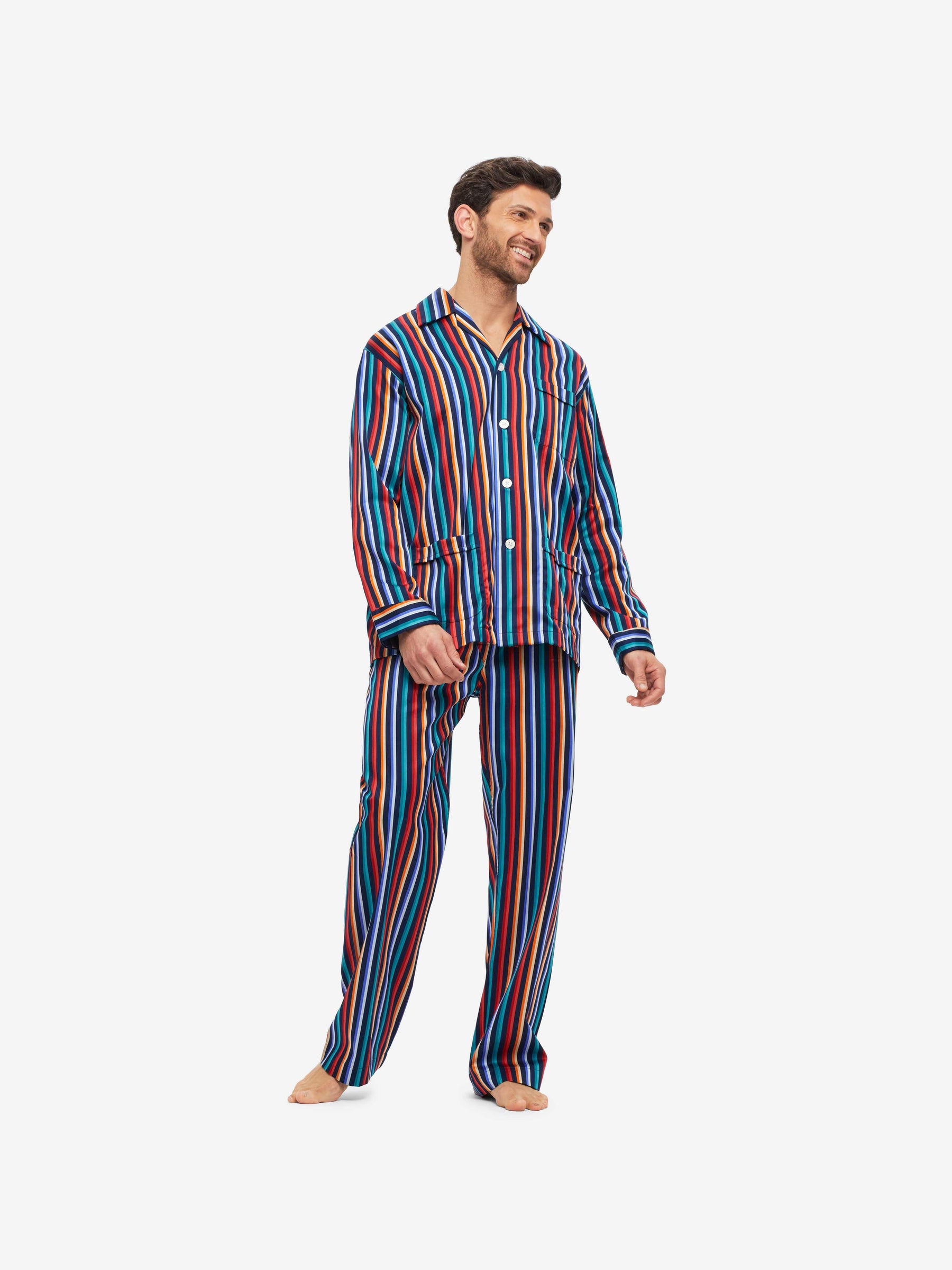 Men's Classic Fit Pyjamas Wellington 54 Cotton Multi