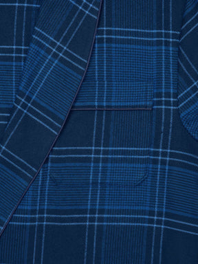Men's Dressing Gown Kelburn 27 Brushed Cotton Navy