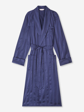 Men's Dressing Gown Lingfield Cotton Navy