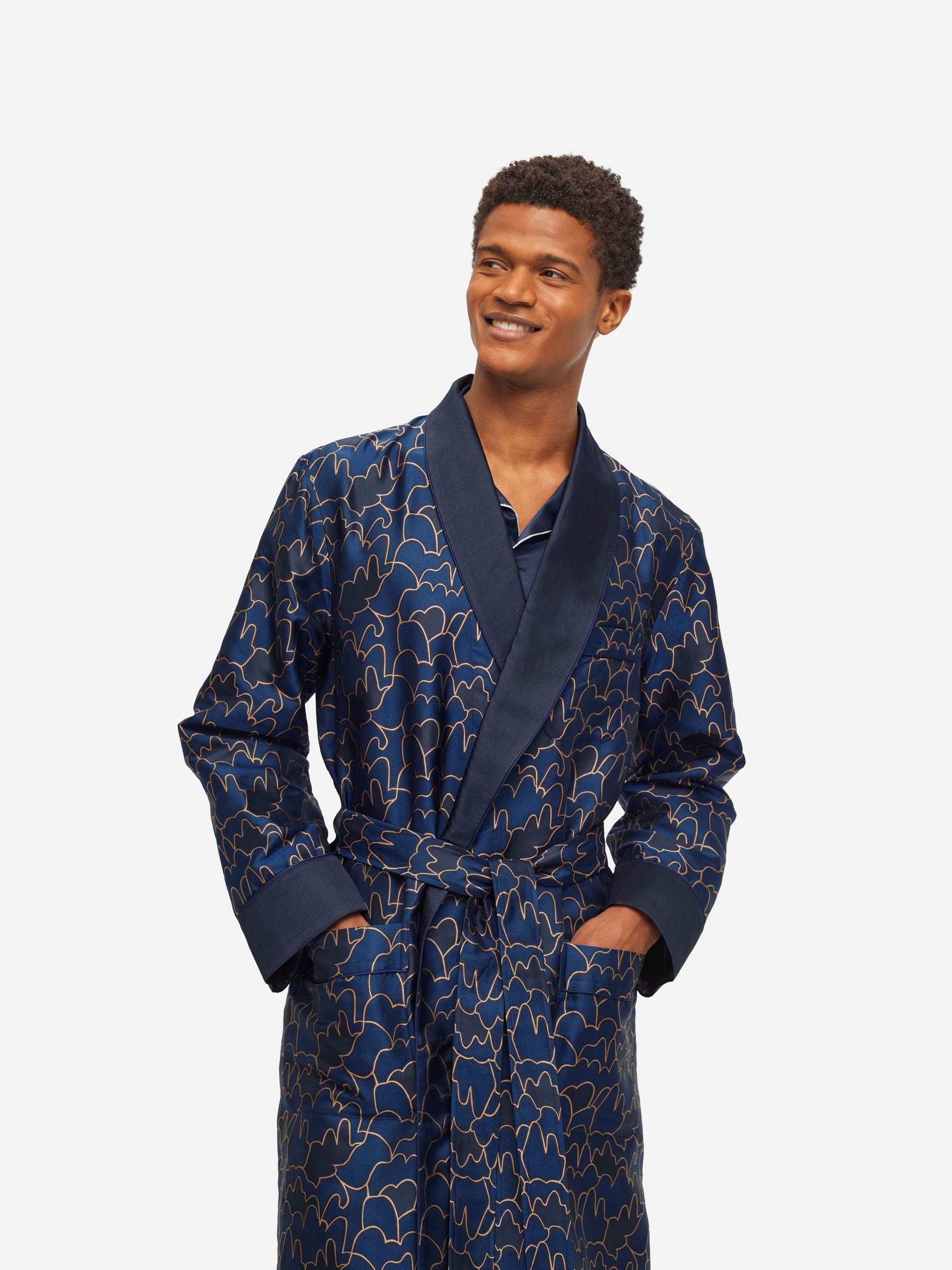 dressing gown silk mens