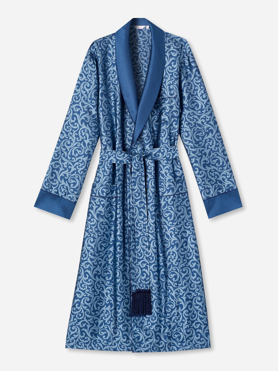 Luxury Men's Silk Dressing Gowns Silk Robes Derek Rose