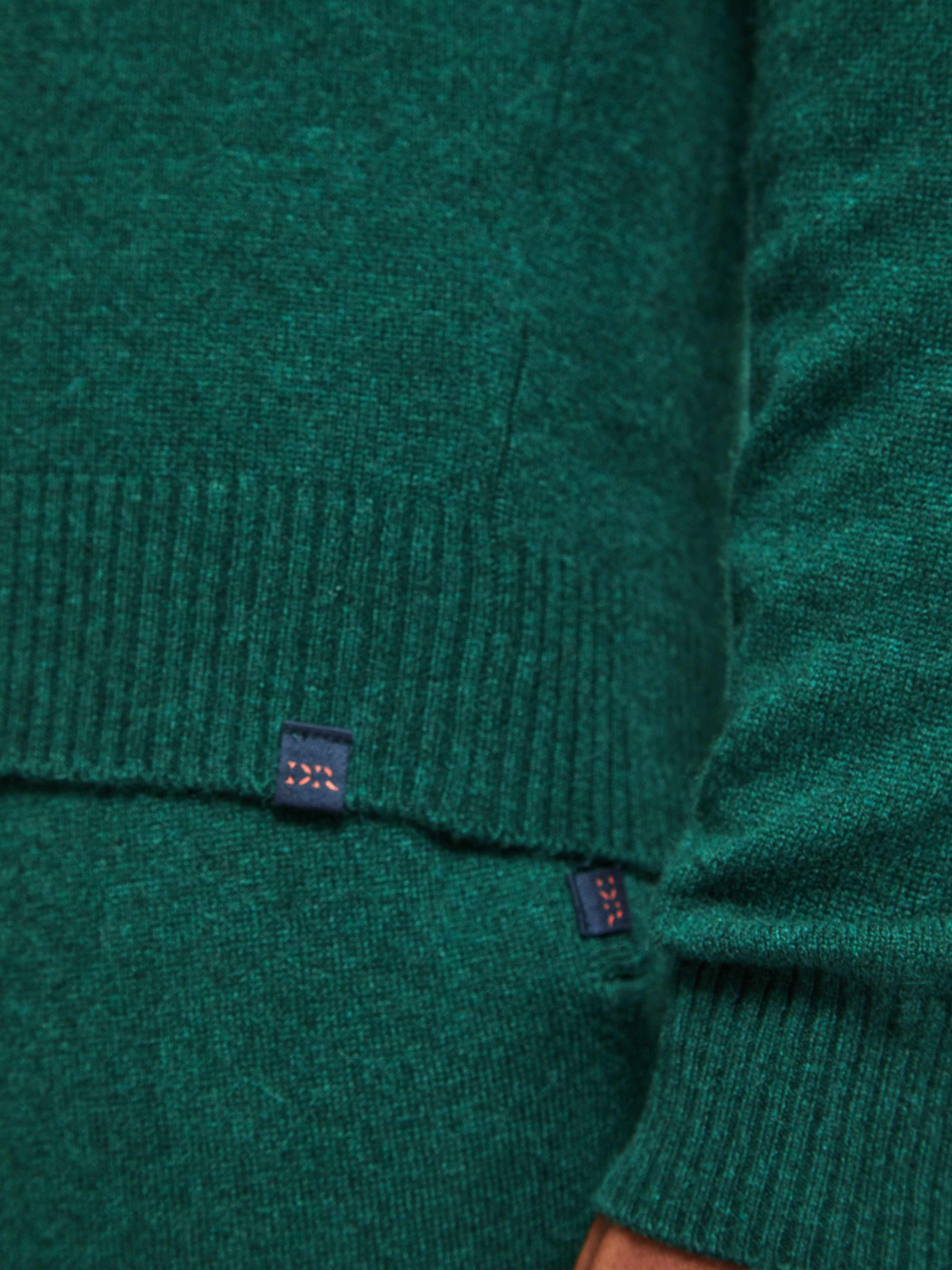 Men s Half Zip Sweater Finley Cashmere Dark Green Heather