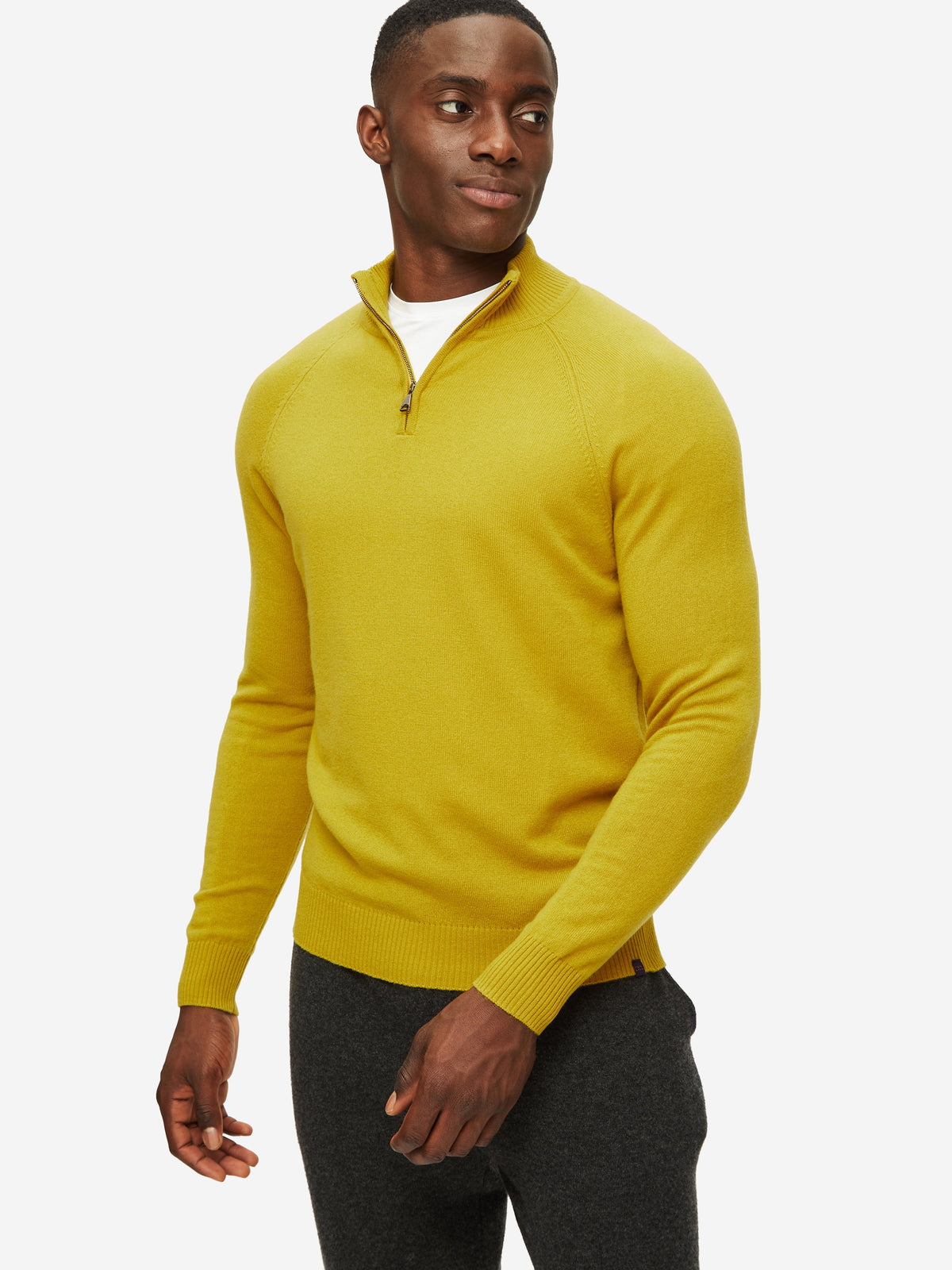 Men's Half-Zip Sweater Finley Cashmere Gold