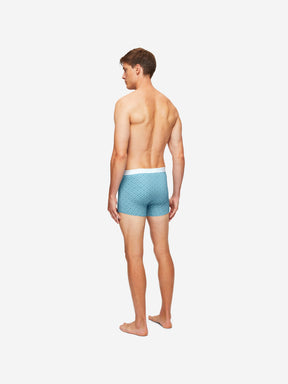 Men's Boxer Briefs Geometric Pima Cotton Stretch 3 Blue