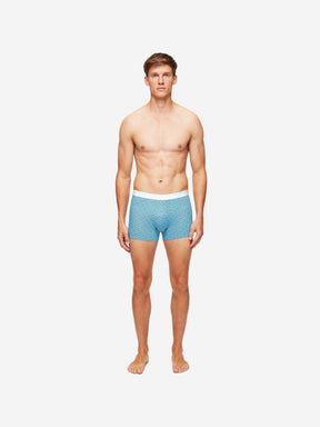 Men's Boxer Briefs Geometric Pima Cotton Stretch 3 Blue