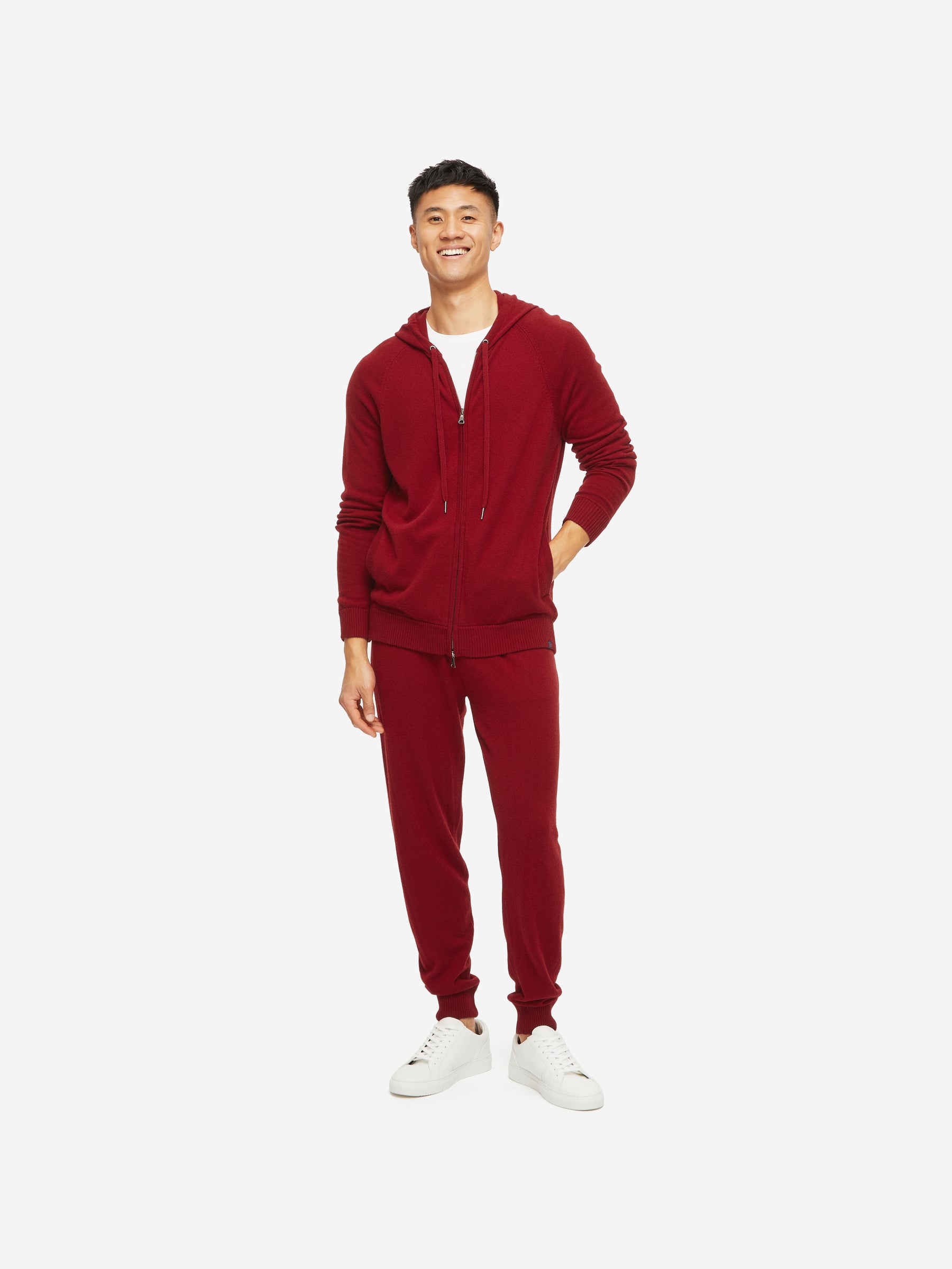 Men's Hoodie Finley Cashmere Ruby