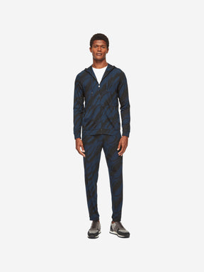 Men's Hoodie London 8 Micro Modal Navy