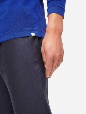Men's Long Sleeve Polo Shirt Jacob Sea Island Cotton Blue