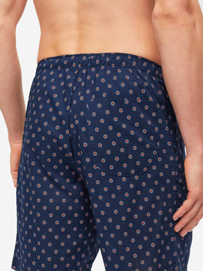 Men's Lounge Shorts Nelson 90 Cotton Batiste Navy