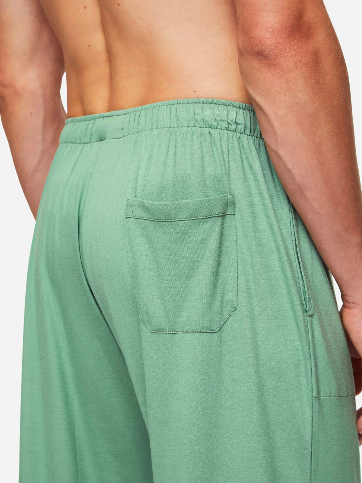 Men's Lounge Trousers Basel Micro Modal Stretch Sage Green