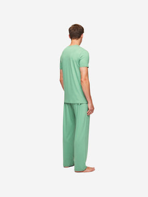 Men's Lounge Trousers Basel Micro Modal Stretch Sage Green