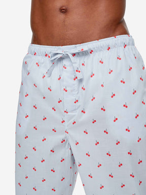 Men's Lounge Trousers Nelson 84 Cotton Batiste Blue