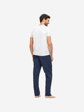 Men's Lounge Trousers Nelson 90 Cotton Batiste Navy
