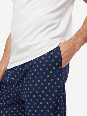 Men's Lounge Trousers Nelson 90 Cotton Batiste Navy