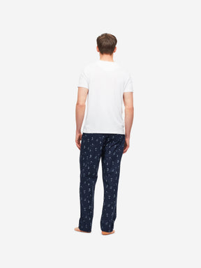 Men's Lounge Trousers Nelson 91 Cotton Batiste Navy
