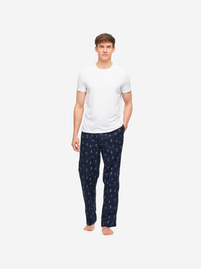 Men's Lounge Trousers Nelson 91 Cotton Batiste Navy