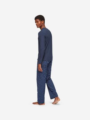 Men's Lounge Trousers Nelson 93 Cotton Batiste Navy