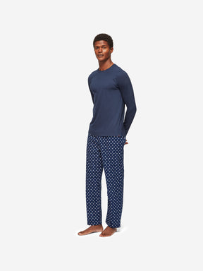 Men's Lounge Trousers Nelson 93 Cotton Batiste Navy