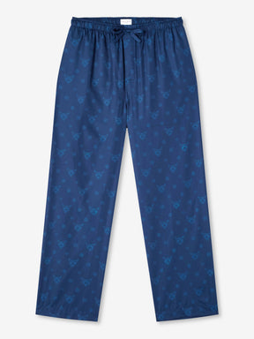 Men's Lounge Trousers Paris 24 Cotton Jacquard Navy