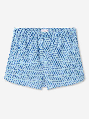 Men's Modern Fit Boxers Nelson 87 Cotton Batiste Blue