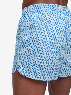 Men's Modern Fit Boxers Nelson 87 Cotton Batiste Blue