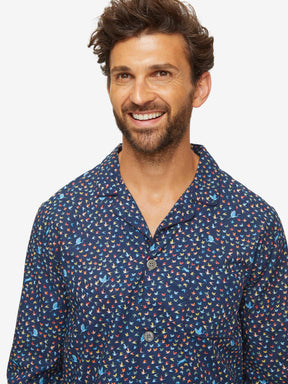 Men's Modern Fit Pyjamas Ledbury 58 Cotton Batiste Multi