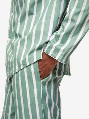 Men's Modern Fit Pyjamas Royal 219 Cotton Green