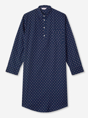 Men's Nightshirt Nelson 90 Cotton Batiste Navy
