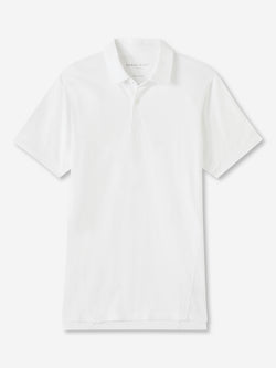 Men's Polo Shirt Ramsay Pique Cotton Lyocell White