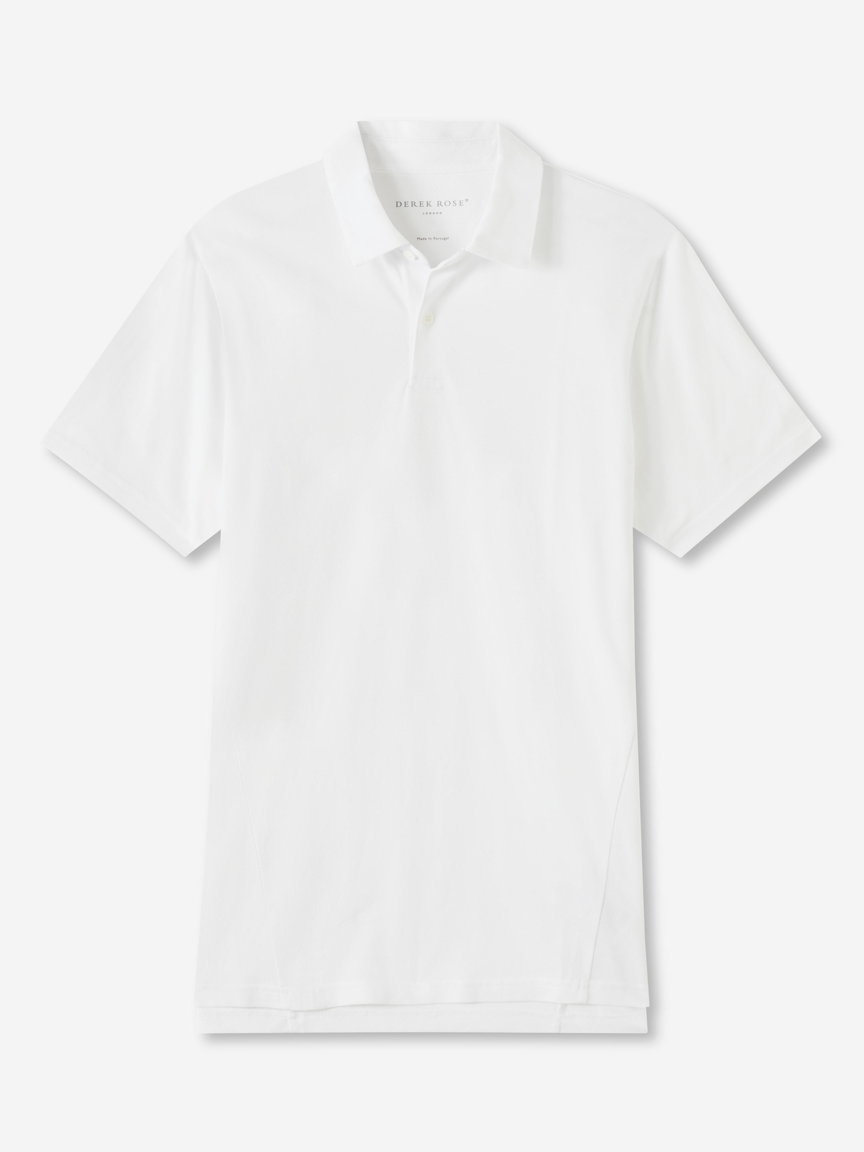 Men's Polo Shirt Ramsay Pique Cotton Lyocell White