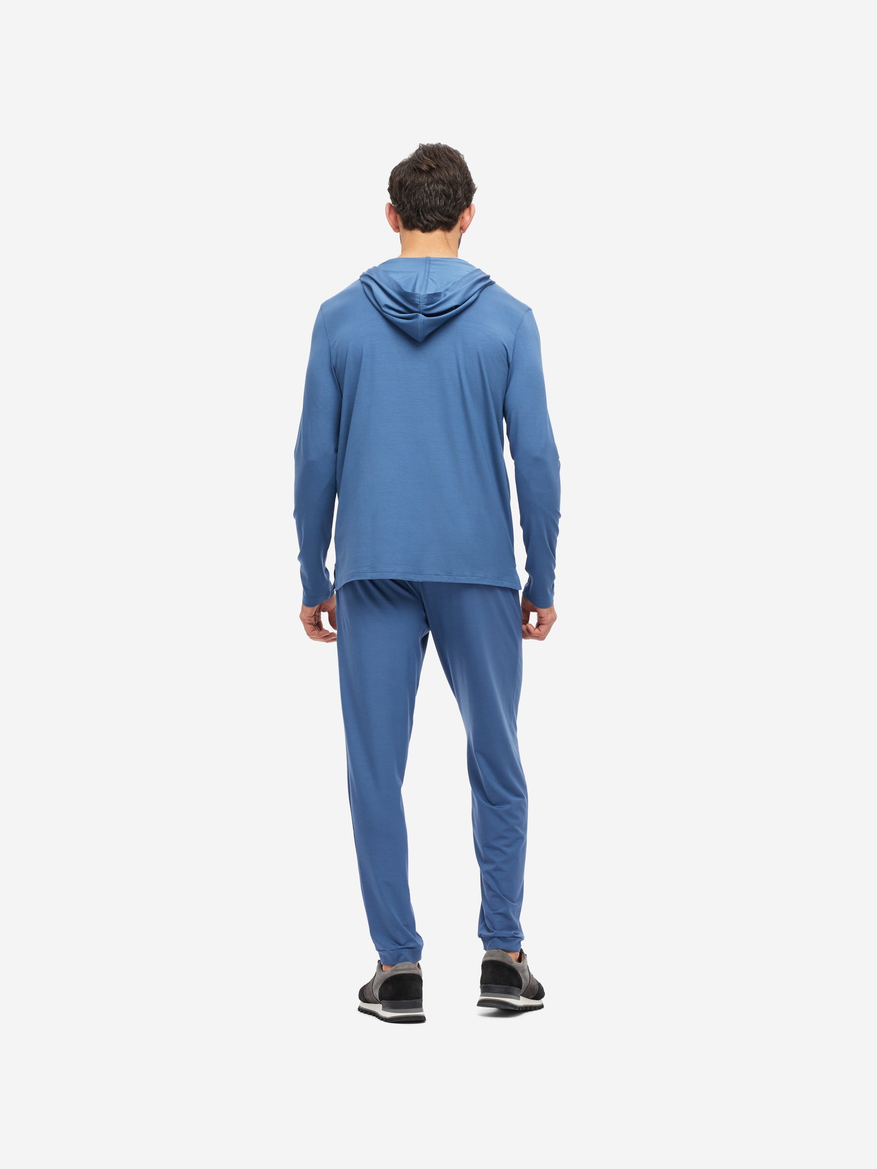 Men's Pullover Hoodie Basel Micro Modal Stretch Storm Blue