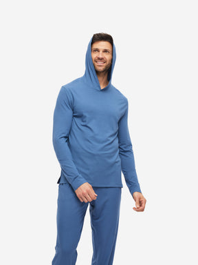 Men's Pullover Hoodie Basel Micro Modal Stretch Storm Blue