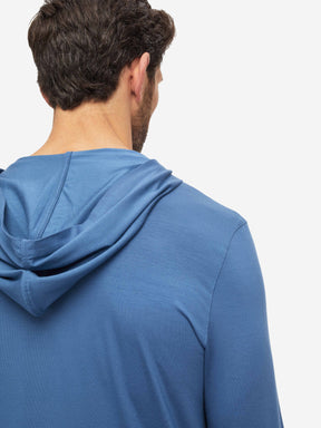 Men's Pullover Hoodie Basel Micro Modal Stretch Storm Blue