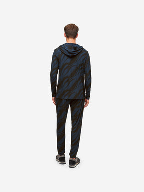 Men's Pullover Hoodie London 8 Micro Modal Navy