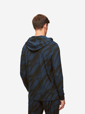 Men's Pullover Hoodie London 8 Micro Modal Navy